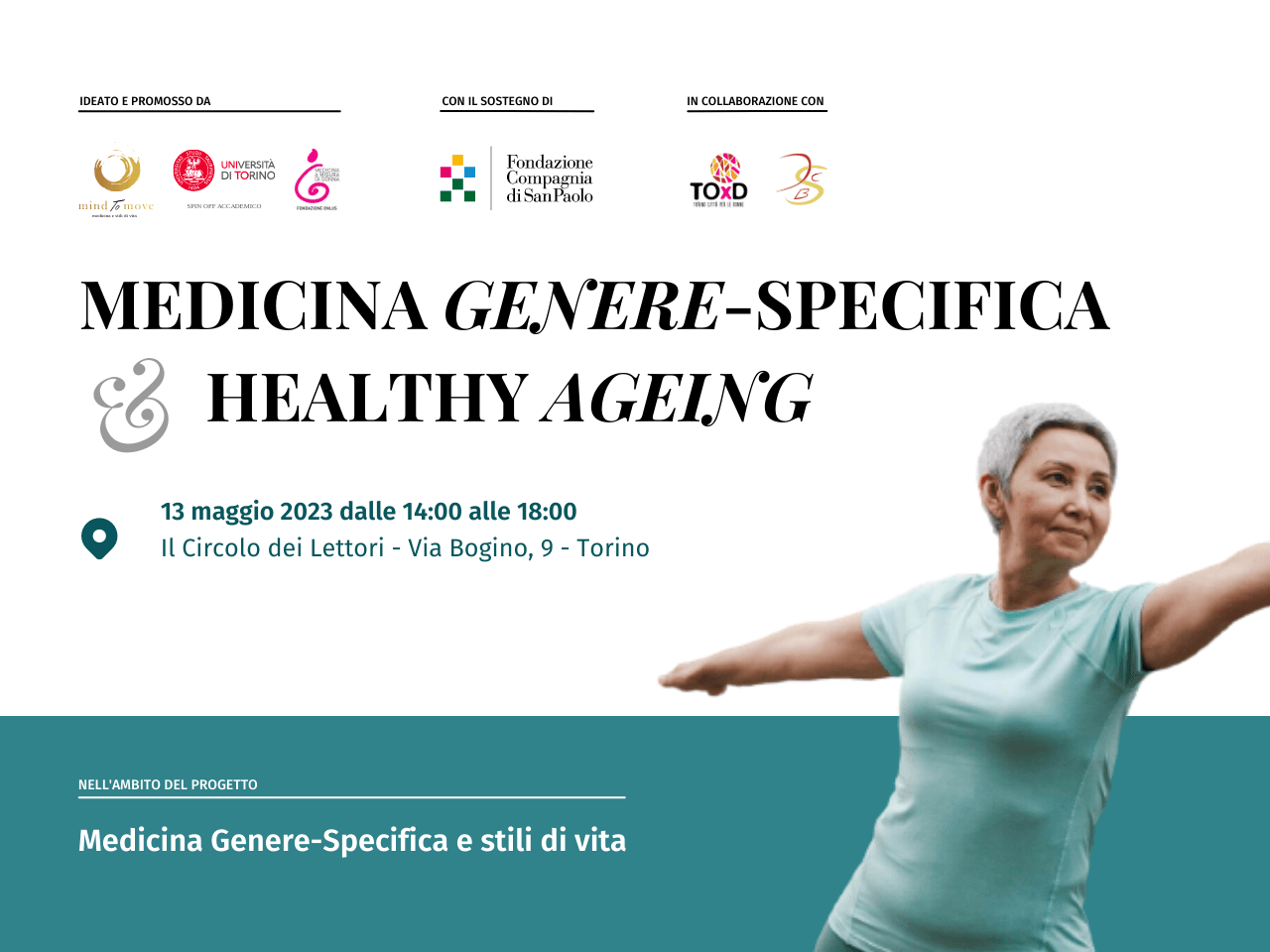 Materiale promozionale del corso di formazione ECM Medicina Genere-Specifica e Healthy Ageing