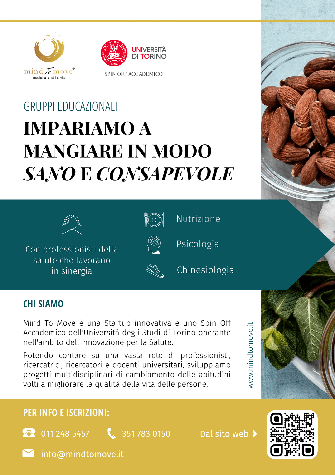 Percorsi di gruppo - Alimentazione consapevole - Gennaio 2024 - Mind To Move